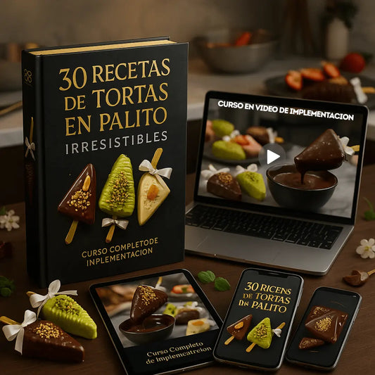 🍰 30 Recetas de Tortas en Palito Irresistibles + Curso en Video de Implementacion +3 Bonus